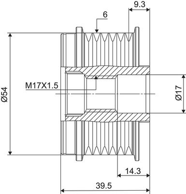 Alternator - sprzęgło jednokierunkowe VALEO NEW SPARE PART