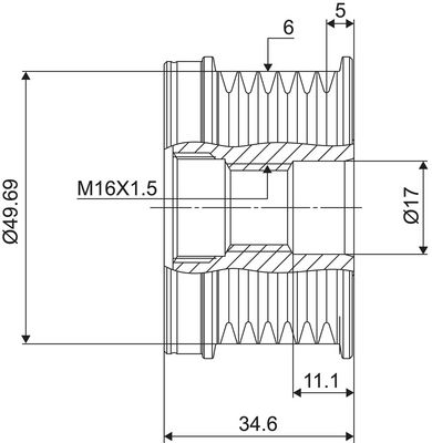 Alternator - sprzęgło jednokierunkowe VALEO NEW SPARE PART