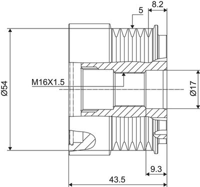 Alternator - sprzęgło jednokierunkowe VALEO NEW SPARE PART