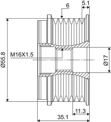 Alternator - sprzęgło jednokierunkowe VALEO NEW SPARE PART