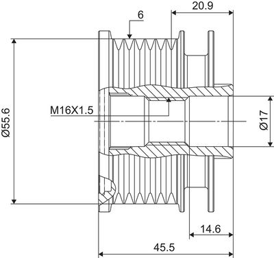 Alternator - sprzęgło jednokierunkowe VALEO NEW SPARE PART