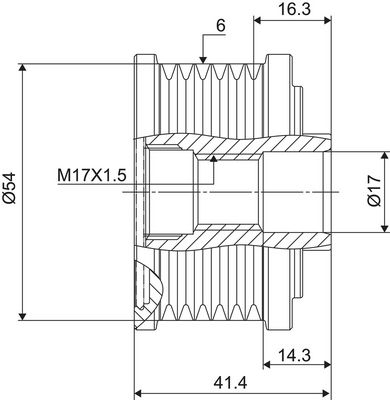 Alternator - sprzęgło jednokierunkowe VALEO NEW SPARE PART