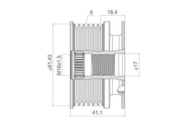 Alternator - sprzęgło jednokierunkowe VALEO NEW SPARE PART