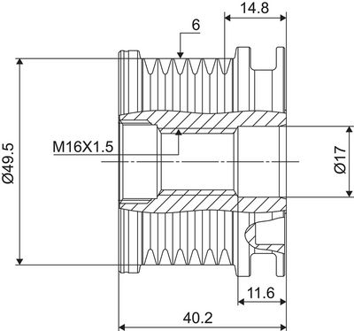 Alternator - sprzęgło jednokierunkowe VALEO NEW SPARE PART