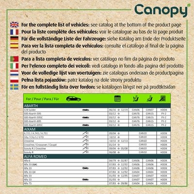 Pióro wycieraczki CANOPY