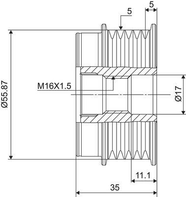 Alternator - sprzęgło jednokierunkowe VALEO NEW SPARE PART