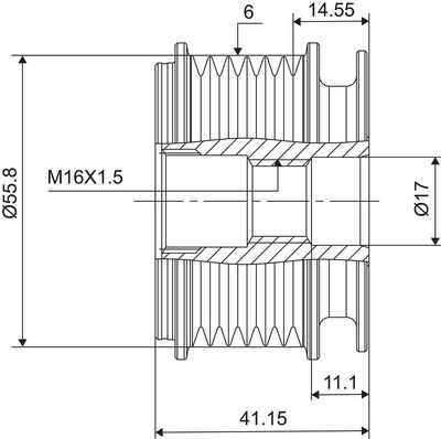 Alternator - sprzęgło jednokierunkowe VALEO NEW SPARE PART