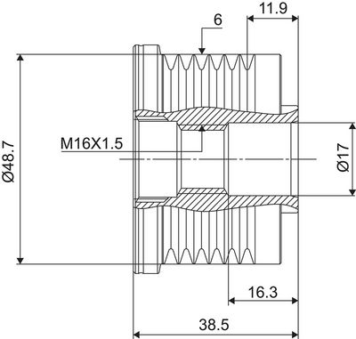 Alternator - sprzęgło jednokierunkowe VALEO NEW SPARE PART