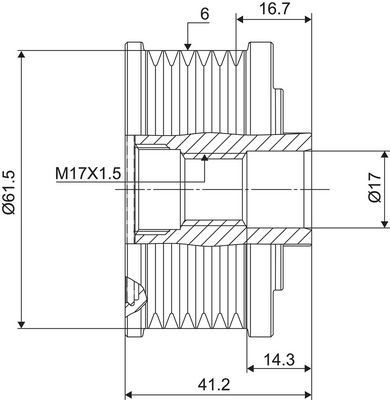 Alternator - sprzęgło jednokierunkowe VALEO NEW SPARE PART
