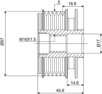Alternator - sprzęgło jednokierunkowe VALEO NEW SPARE PART