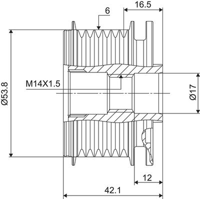 Alternator - sprzęgło jednokierunkowe VALEO NEW SPARE PART