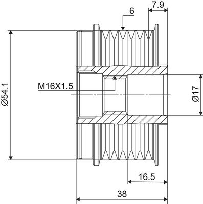 Alternator - sprzęgło jednokierunkowe VALEO NEW SPARE PART