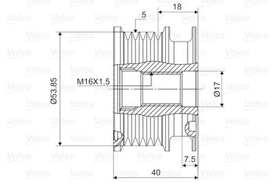 Alternator - sprzęgło jednokierunkowe VALEO NEW SPARE PART