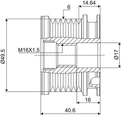 Alternator - sprzęgło jednokierunkowe VALEO NEW SPARE PART