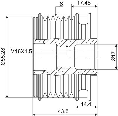 Alternator - sprzęgło jednokierunkowe VALEO NEW SPARE PART