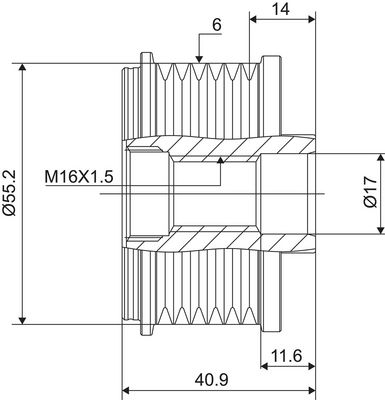 Alternator - sprzęgło jednokierunkowe VALEO NEW SPARE PART