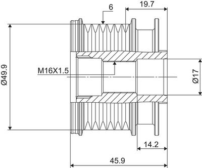 Alternator - sprzęgło jednokierunkowe VALEO NEW SPARE PART